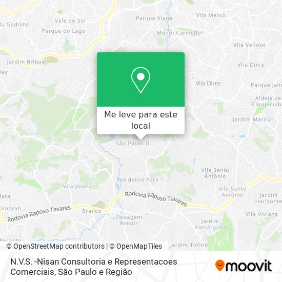 N.V.S. -Nisan Consultoria e Representacoes Comerciais mapa