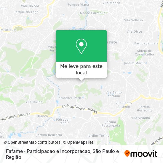 Fafame - Participacao e Incorporacao mapa