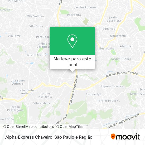 Alpha-Express Chaveiro mapa