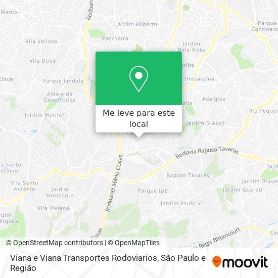 Viana e Viana Transportes Rodoviarios mapa