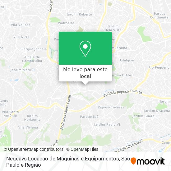 Neqeavs Locacao de Maquinas e Equipamentos mapa