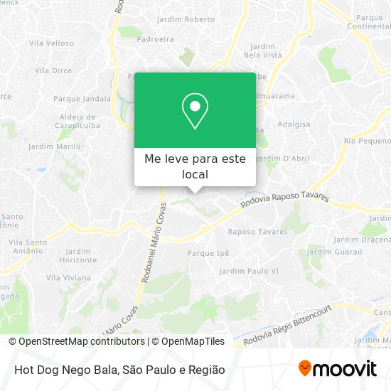 Hot Dog Nego Bala mapa