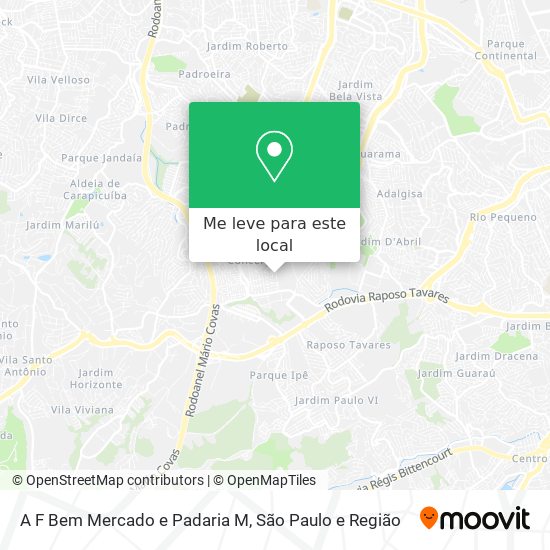 A F Bem Mercado e Padaria M mapa