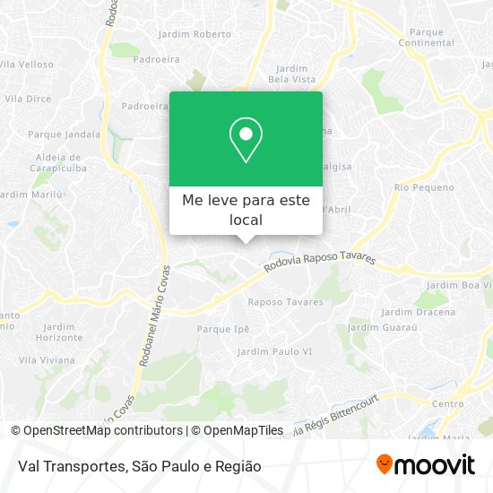 Val Transportes mapa