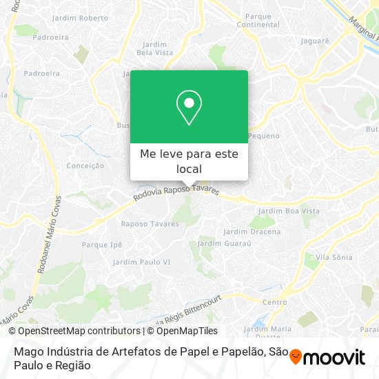 Mago Indústria de Artefatos de Papel e Papelão mapa