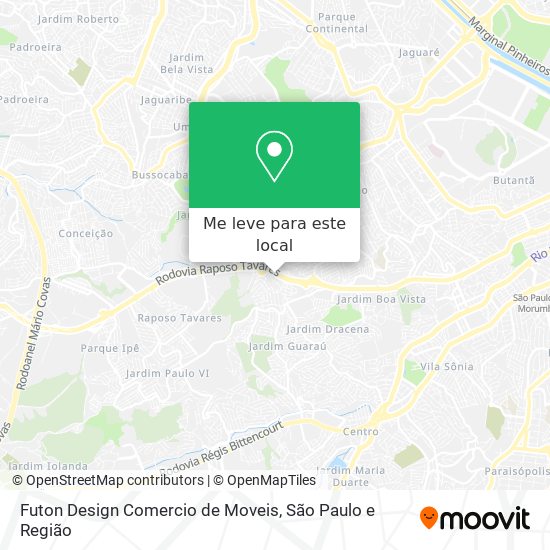Futon Design Comercio de Moveis mapa