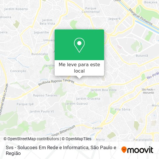 Svs - Solucoes Em Rede e Informatica mapa