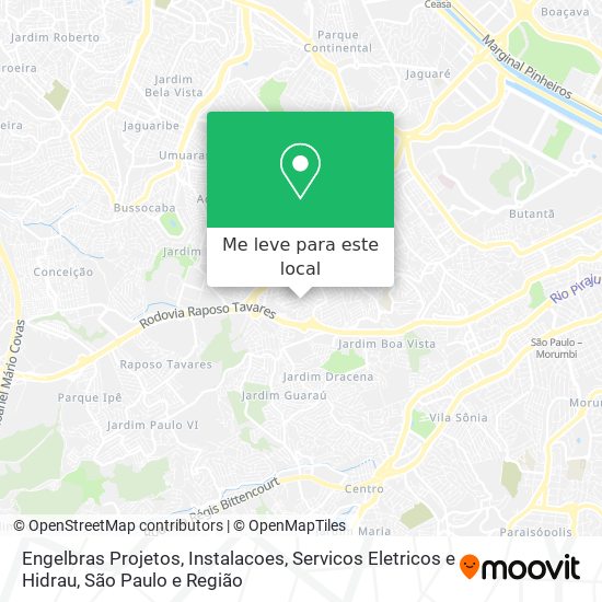 Engelbras Projetos, Instalacoes, Servicos Eletricos e Hidrau mapa
