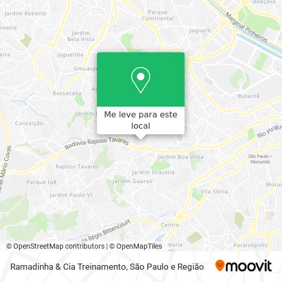 Ramadinha & Cia Treinamento mapa