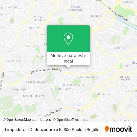 Limpadora e Dedetizadora a B mapa