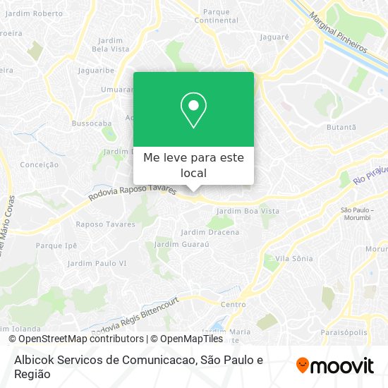 Albicok Servicos de Comunicacao mapa