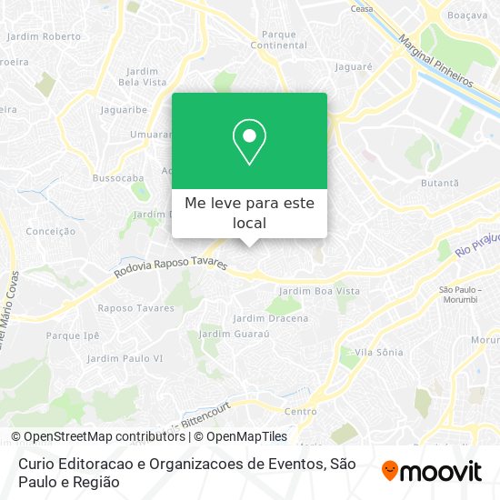 Curio Editoracao e Organizacoes de Eventos mapa