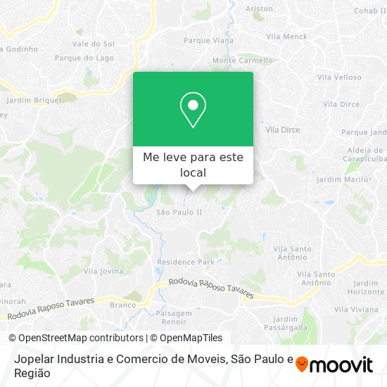 Jopelar Industria e Comercio de Moveis mapa