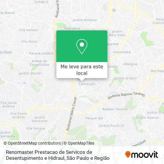 Renomaster Prestacao de Servicos de Desentupimento e Hidraul mapa