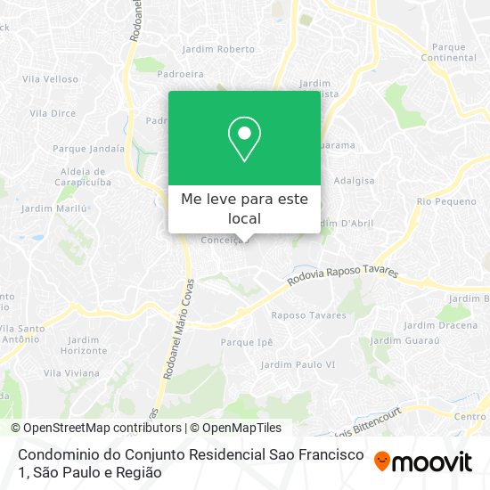 Condominio do Conjunto Residencial Sao Francisco 1 mapa