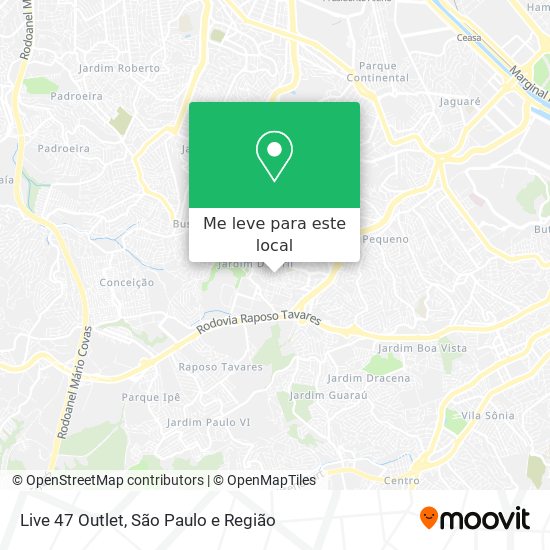 Live 47 Outlet mapa