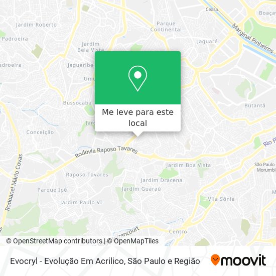 Evocryl - Evolução Em Acrilico mapa