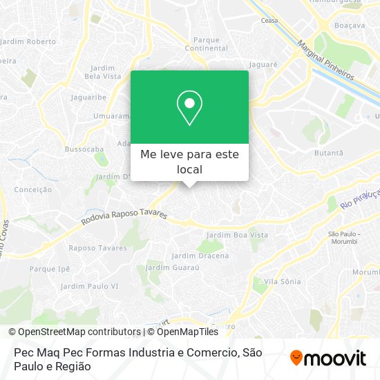 Pec Maq Pec Formas Industria e Comercio mapa