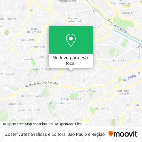 Zoster Artes Graficas e Editora mapa