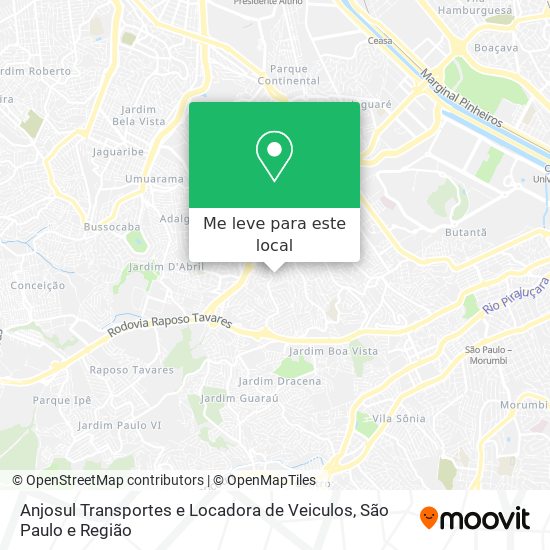 Anjosul Transportes e Locadora de Veiculos mapa