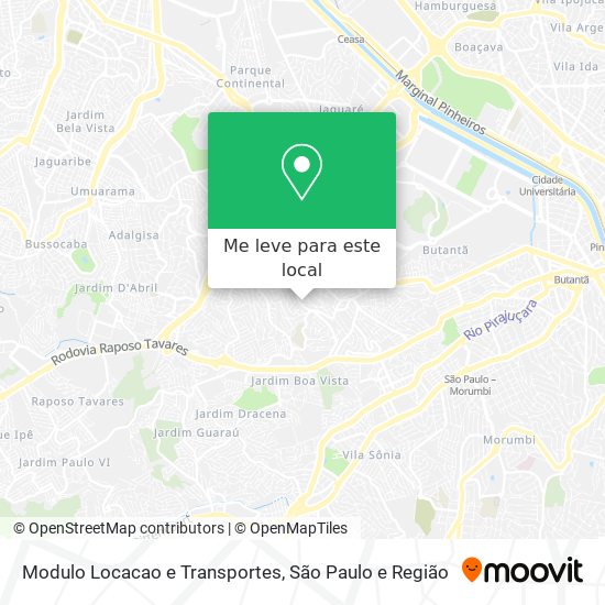 Modulo Locacao e Transportes mapa