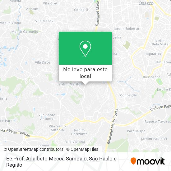 Ee.Prof. Adalbeto Mecca Sampaio mapa