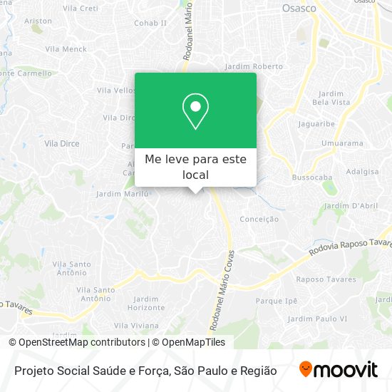 Projeto Social Saúde e Força mapa