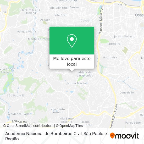 Academia Nacional de Bombeiros Civil mapa