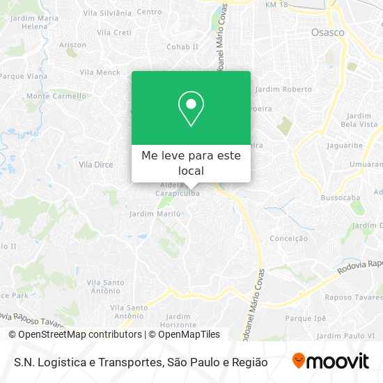 S.N. Logistica e Transportes mapa