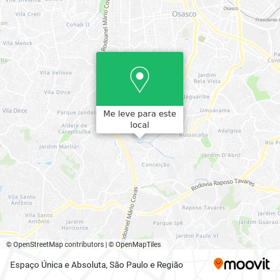 Espaço Única e Absoluta mapa