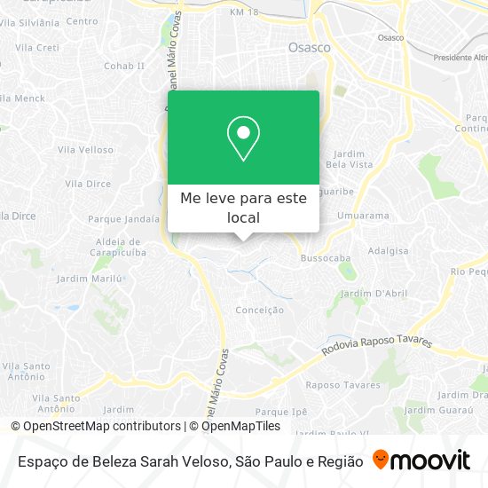 Espaço de Beleza Sarah Veloso mapa