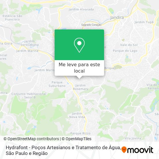 Hydrafont - Poços Artesianos e Tratamento de Água mapa