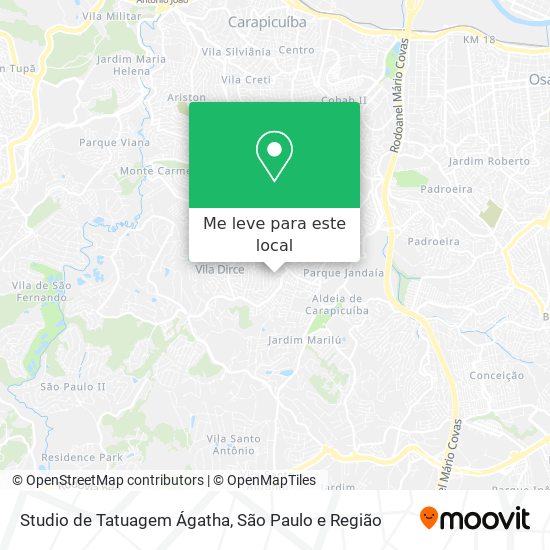 Studio de Tatuagem Ágatha mapa