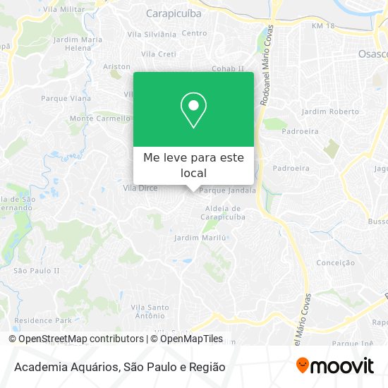 Academia Aquários mapa