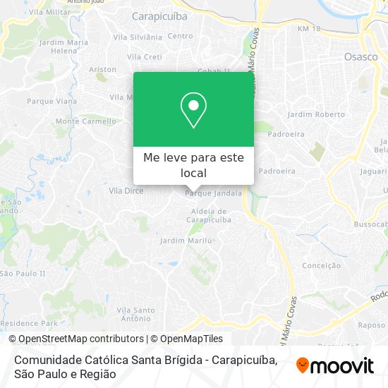 Comunidade Católica Santa Brígida - Carapicuíba mapa