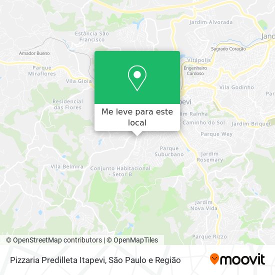 Pizzaria Predilleta Itapevi mapa