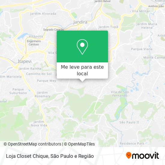 Loja Closet Chique mapa