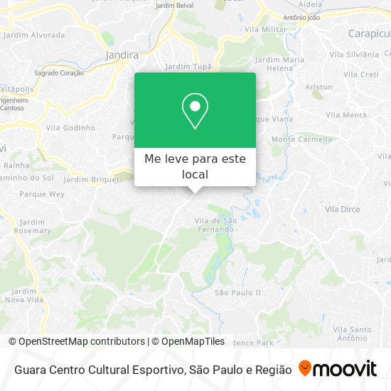 Guara Centro Cultural Esportivo mapa