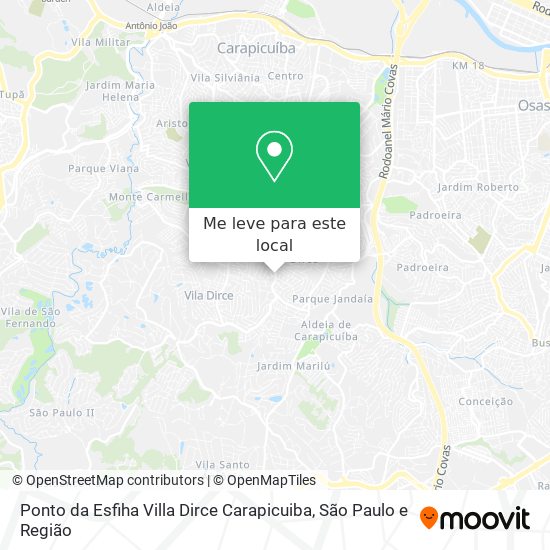 Ponto da Esfiha Villa Dirce Carapicuiba mapa