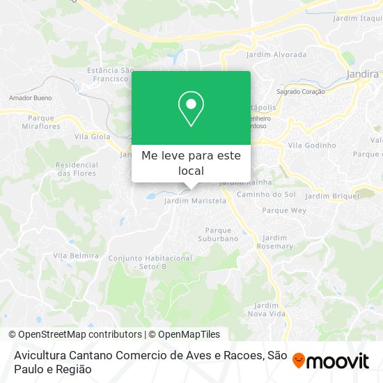 Avicultura Cantano Comercio de Aves e Racoes mapa