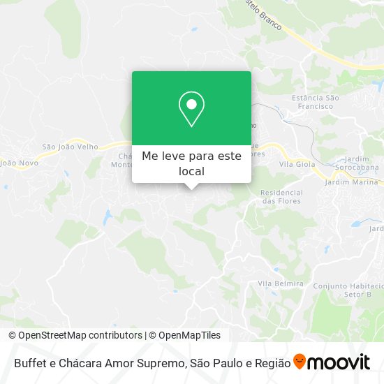 Buffet e Chácara Amor Supremo mapa