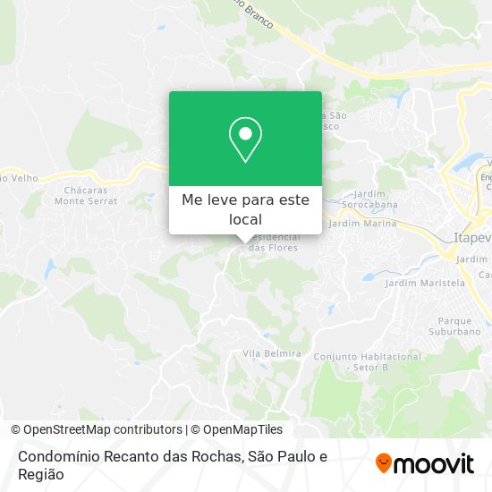 Condomínio Recanto das Rochas mapa