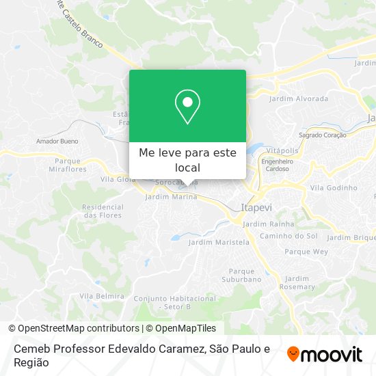 Cemeb Professor Edevaldo Caramez mapa