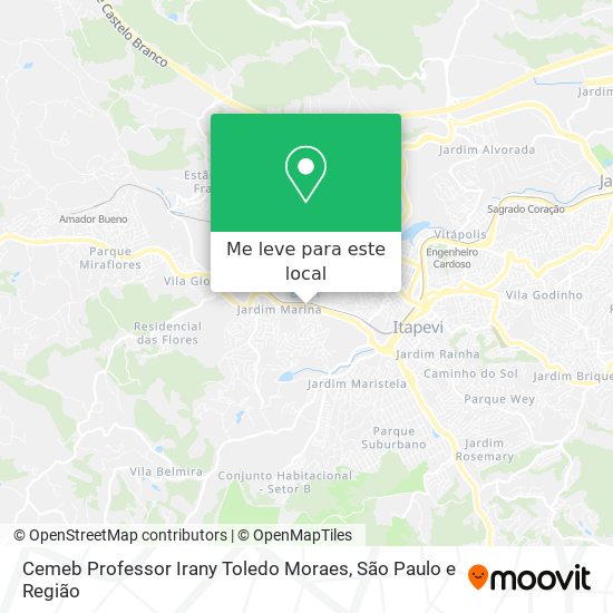 Cemeb Professor Irany Toledo Moraes mapa