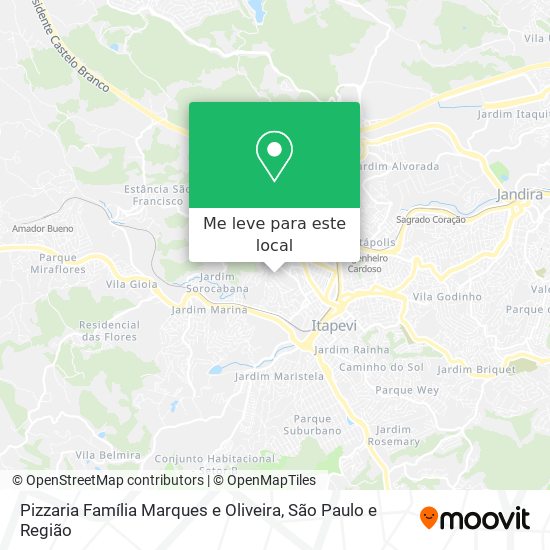 Pizzaria Família Marques e Oliveira mapa