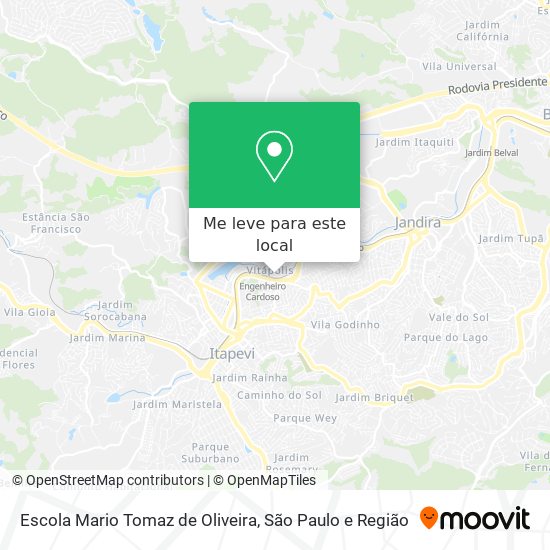 Escola Mario Tomaz de Oliveira mapa