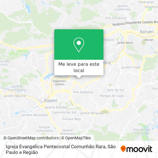 Igreja Evangélica Pentecostal Comunhão Rara mapa