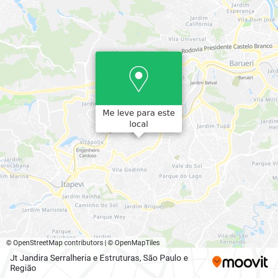 Jt Jandira Serralheria e Estruturas mapa