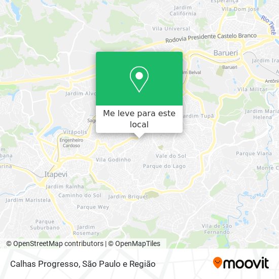 Calhas Progresso mapa
