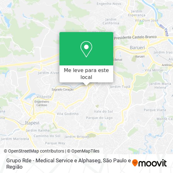 Grupo Rde - Medical Service e Alphaseg mapa